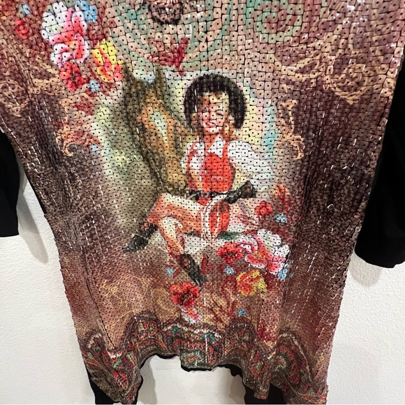 Western Vintage Style Cowgirl Horse Pin Up Calgary Stampede Retro Rodeo Sz Large - Picture 2 of 11